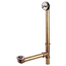 Kingston Brass PDTL1188 18" Trip Lever Waste with Overflow with Grid, Brushed Nickel