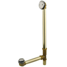 Kingston Brass PDTT2208 20" Tub Waste with Overflow with Tip Toe Drain, Brushed Nickel