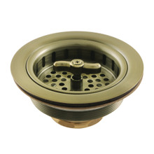 Kingston Brass K212AB Tacoma Spin and Seal Sink Basket Strainer, Antique Brass