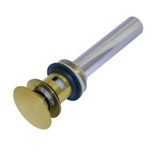 Kingston Brass EV6007 Fauceture Push Pop-Up Drain with Overflow Hole, Brushed Brass