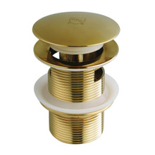 Kingston Brass VTDESHOEBB Trimscape Toe-Touch Tub Drain with Overflow, Brushed Brass