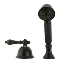 Kingston Brass KSK3355ALTR Deck Mount Hand Shower with Diverter for Roman Tub Faucet, Oil Rubbed Bronze