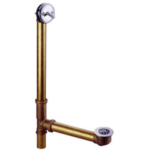 Kingston Brass DTL1181 18-Inch Trip Lever Waste and Overflow with Grid, Polished Chrome