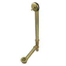 Kingston Brass DTL1203 20-Inch Trip Lever Waste and Overflow with Grid, Antique Brass