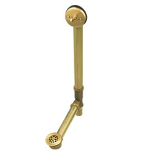 Kingston Brass DTL1207 20-Inch Trip Lever Waste and Overflow with Grid, Brushed Brass