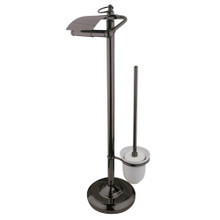 Kingston Brass CC2015 Pedestal Toilet Paper Holder Stand with Brush, Oil Rubbed Bronze