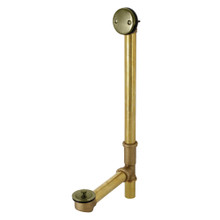 Kingston Brass DLL3183 18" Tub Waste and Overflow with Lift & Lock Drain, 20 Gauge, Antique Brass