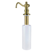 Kingston Brass SD7603 Curved Nozzle Metal Soap Dispenser, Antique Brass