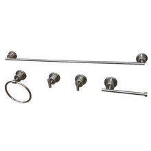 Kingston Brass BAH82134478SN Concord 5-Piece Bathroom Accessory Set, Brushed Nickel