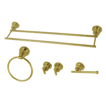 Kingston Brass BAH8213478SB Concord 5-Piece Bathroom Accessory Sets, Brushed Brass