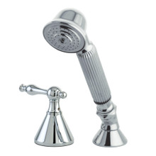 Kingston Brass KSK2361NLTR Deck Mount Hand Shower with Diverter for Roman Tub Faucet, Polished Chrome