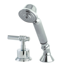 Kingston Brass KSK2361MLTR Deck Mount Hand Shower with Diverter for Roman Tub Faucet, Polished Chrome