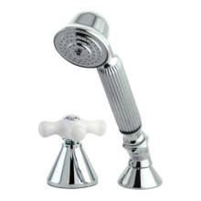 Kingston Brass KSK2361PXTR Deck Mount Hand Shower with Diverter for Roman Tub Faucet, Polished Chrome