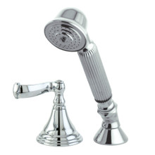 Kingston Brass KSK5361FLTR Deck Mount Hand Shower with Diverter for Roman Tub Faucet, Polished Chrome