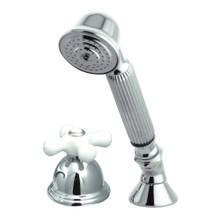 Kingston Brass KSK3351PXTR Deck Mount Hand Shower with Diverter for Roman Tub Faucet, Polished Chrome