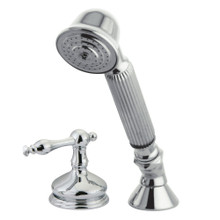 Kingston Brass KSK3331NLTR Deck Mount Hand Shower with Diverter for Roman Tub Faucet, Polished Chrome