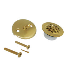 Kingston Brass DTL5305A7 Grid Tub Drain Kit, Brushed Brass