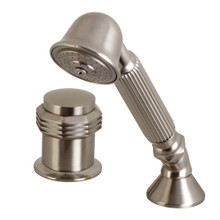 Kingston Brass KSK2248MRTR Deck Mount Hand Shower with Diverter for Roman Tub Faucet, Brushed Nickel