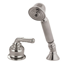 Kingston Brass KSK2368TR Deck Mount Hand Shower with Diverter for Roman Tub Faucet, Brushed Nickel