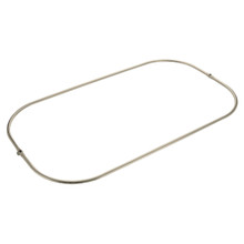 Kingston Brass CCR1042-8 Vintage Rectangular Shower Curtain Enclosure Ring Only, Brushed Nickel - For Freestanding or Clawfoot Tub