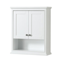 Wyndham  WCS2020WCWH Deborah 24 inch Bathroom Wall-Mounted Storage Cabinet in White