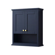 Wyndham  WCV2323WCBL Avery 24 inch Wall-Mounted Bathroom Storage Cabinet in Dark Blue