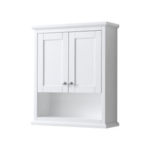 Wyndham  WCV2323WCWH Avery 24 inch Wall-Mounted Bathroom Storage Cabinet in White
