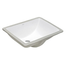Ruvati 17 x 12 inch Undermount Bathroom Vanity Sink White Rectangular Porcelain Ceramic with Overflow - RVB0718