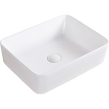Ruvati 19 x 14 inch Bathroom Vessel Sink White Rectangular Above Vanity Counter Porcelain Ceramic - RVB1915
