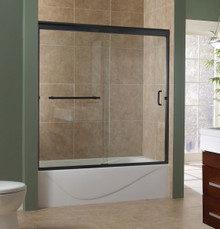 Foremost MRST6060-CL-OR Marina 10Mm Frameless Sliding Tub Door 60" W x 60" H with Clear Glass - Oil Rubbed Bronze