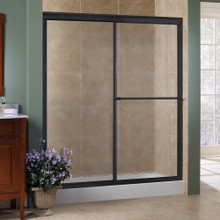 Foremost TDSS5670-OB-OR Tides Framed Sliding Shower Tub Door 56" W x 70" H with Obscure Glass - Oil Rubbed Bronze
