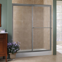 Foremost TDSS6070-OB-BN Tides Framed Sliding Shower Tub Door 60" W x 70" H with Obscure Glass - Brushed Nickel