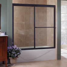 Foremost TDST6058-CL-OR Tides Framed Sliding Shower Tub Door 60" W x 58" H with Clear Glass - Oil Rubbed Bronze