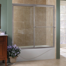 Foremost TDST9999-CL-BN Tides Framed Sliding Shower Tub Door 72" W x 58" H with Clear Glass - Brushed Nickel