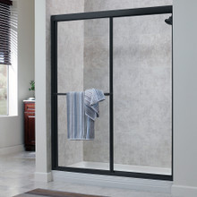 Foremost TDSS4866-CL-OR Tides Framed Sliding Shower Door 48" W x 66" H with Clear Glass - Oil Rubbed Bronze