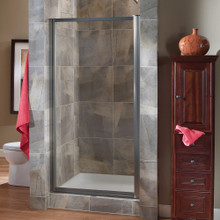 Foremost TDSW3565-CL-BN Tides Framed Pivot Swing Shower Door 35" W x 65" H with Clear Glass - Brushed Nickel