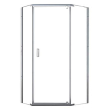 Foremost CVNA0574-CL-SV Cove Neo Angle Frameless Shower Door 38" W x 74" H with Clear Glass - Silver