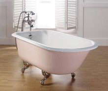 Cheviot  2093-WC-6-AB TRADITIONAL Cast Iron Bathtub with Faucet Holes - 54x30x24 w/ Antique Bronze Feet