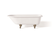Cheviot  2093-WW-7-BN TRADITIONAL Cast Iron Bathtub with Faucet Holes - 54x30x24 w/ Brushed Nickel Feet