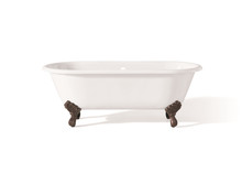 Cheviot  2181-WW-AB REGAL Cast Iron Bathtub with Continuous Rolled Rim and Shaughnessy Feet - 70x32x26 w/ Antique Bronze Feet