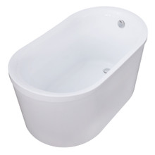 Kingston Brass  Aqua Eden VTDE513026BA 51-Inch Acrylic Freestanding Tub with Drain, Glossy White