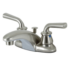 Kingston Brass  FB628RXL Restoration 4-Inch Centerset Bathroom Faucet with Pop-Up Drain, Brushed Nickel