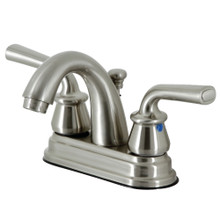 Kingston Brass  KB5618RXL Restoration 4-Inch Centerset Bathroom Faucet with Pop-Up Drain, Brushed Nickel