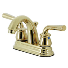 Kingston Brass  KB5612RXL Restoration 4-Inch Centerset Bathroom Faucet with Pop-Up Drain, Polished Brass