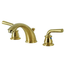 Kingston Brass  KB967RXLSB Restoration Widespread Bathroom Faucet with Pop-Up Drain, Brushed Brass