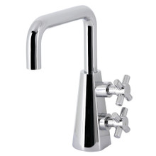 Kingston Brass  KS2261DX Constantine Two-Handle Single-Hole Bathroom Faucet with Push Pop-Up, Polished Chrome