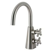 Kingston Brass  KS2298DX Constantine Two-Handle Single-Hole Bathroom Faucet with Push Pop-Up, Brushed Nickel