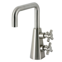 Kingston Brass  KS2268DX Constantine Two-Handle Single-Hole Bathroom Faucet with Push Pop-Up, Brushed Nickel