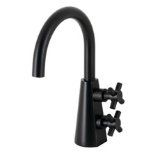 Kingston Brass  KS2290DX Constantine Two-Handle Single-Hole Bathroom Faucet with Push Pop-Up, Matte Black