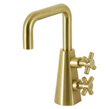 Kingston Brass  KS2267DX Constantine Two-Handle Single-Hole Bathroom Faucet with Push Pop-Up, Brushed Brass